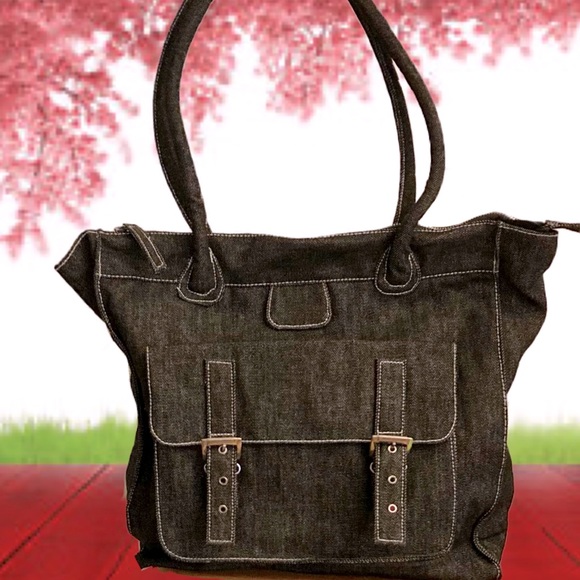 Olive N Figs Handbags - 100% Cotton Denim Office Tote NWOT NIP